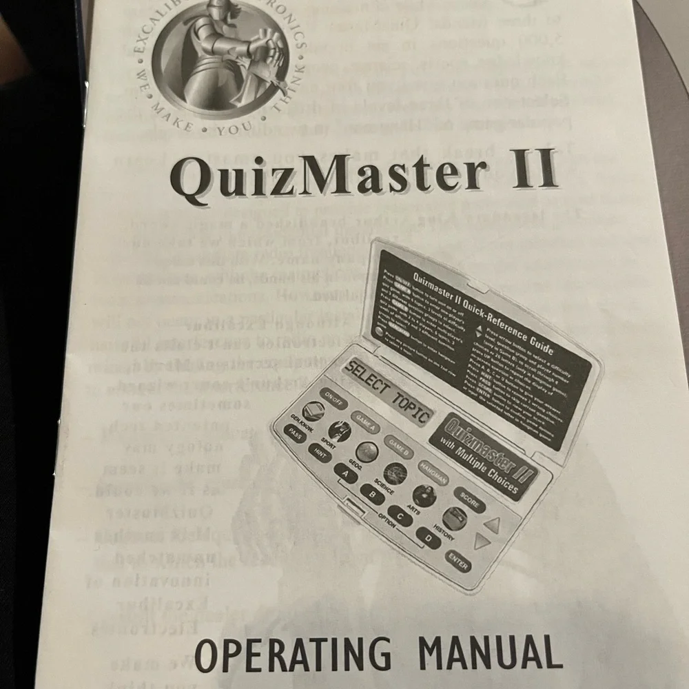 Quizmaster II Electronic Handheld Game - Silver
